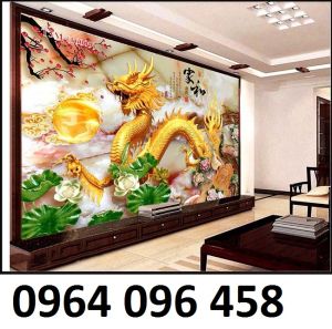 Tranh gạch 3d phong thủy - gạch tranh 3d ốp tường - 8009CV