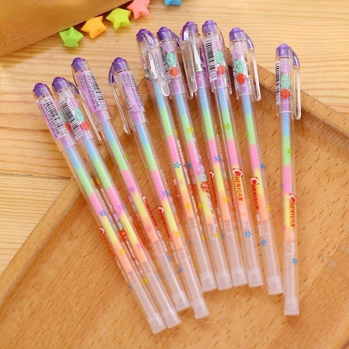 Multi Colors In Gel Pen Watercolor Marker Scented Rainbow Pen Lazada  PH