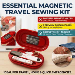 🧵[3-In-1 Portable]Magnetic Needle Thread Box DIY Portable Magnetic Sewing Box Set Anti-Lost Home Sewing Accessories Sewing Hand Embroidery Tool