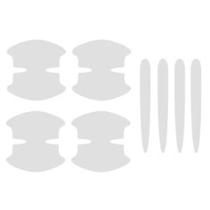 Vehicle Door Handle Shield Transparent Adhesive Film Antiscratch Protector Easy To Install For Automotive Exterior 8pcs