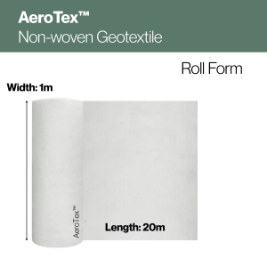 Non woven Geotextile rPET | Landscaping Weed Control Drainage Filter Fabric | Roll Form