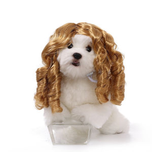 Cross-borderwig for cats and dogs suitable for parties holidays gatherings role-playing judge-style wavy hair accessory for cats