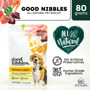 No Preservative Dog Treats - Pet Village | Chimken Lickn | Good Nibbles | 80g