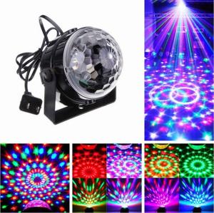 RGB LED Crystal Magic Ball Karaoke Stage Lighting Effect Lamp Bulb Party Disco Club DJ Light for Xmas Party Wedding Show EU Plug