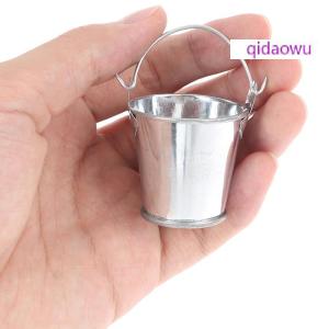 qidaowu 1Pcs Dollhouse Mini Iron Bucket Miniature Model Mini Dollhouse Decorations Ornaments Children Beach Small Bucket Toy