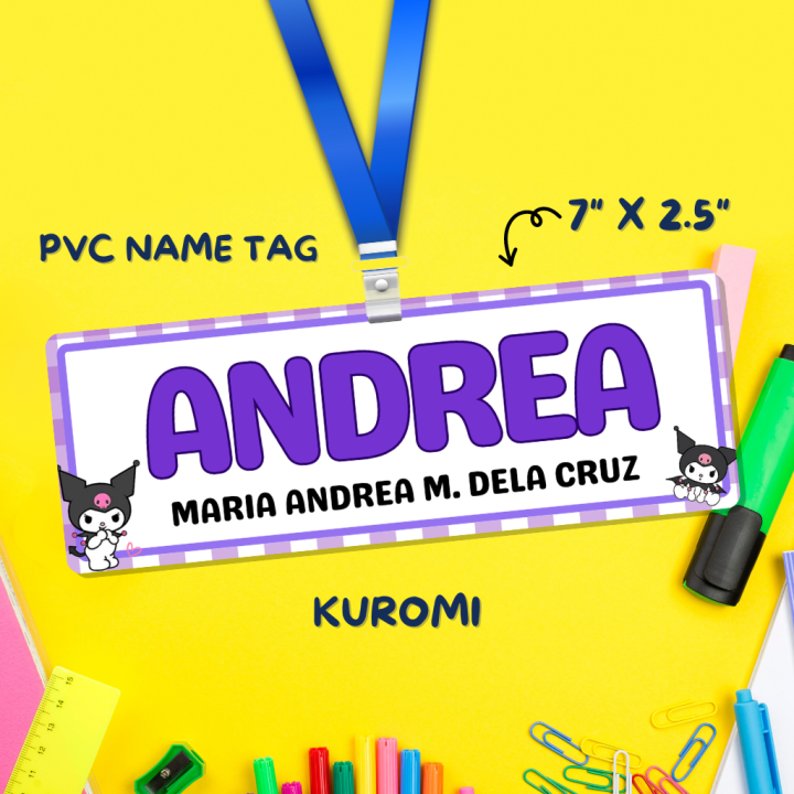 PVC Name Tag or Laminated Name Tag with Lace Back to Back Print | Lazada PH