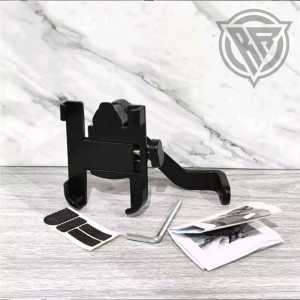 Holder Smartphone Motor Universal Full Besi - Universal untuk GAZGAS/Honda/Vespa/MOTO GUZZI