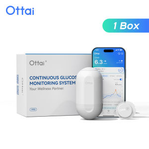 Ottai Continuous Glucose Monitoring Full Set Blood Glucose Monitor CGM Kit 1 Sensor + 1 Transmitter No Finger Pricking