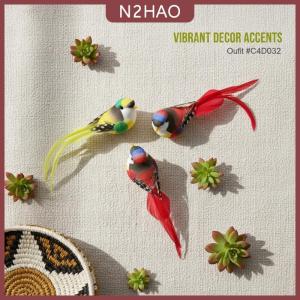 N2HAO 1pcs ngẫu nhiên mô phỏng nuốt đuôi chim Clip handmade chim cây trang trí chim nhân tạo thủ công mỹ nghệ cho trang trí