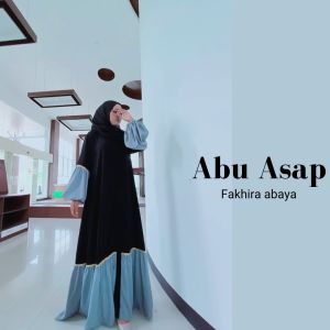Fakhira Abaya |  Abaya turkey hitam  jatblack arab mewah import elegant Gamis  kombinasi  remaja kekinian   Outer Jubah abaya renda lebaran  terbaru 2023