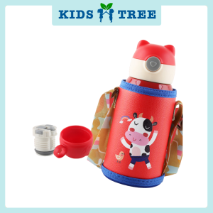 Botol Air Kanak kanak 500ML SUS 316 Stainless Steel Vacuum Flask Thermos Bottle Kids With Straw Water Bottle Kids Drinking Bottle Kids Botol Air Budak Botol Air Baby