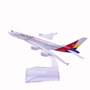 Asiana Airlines A380 Die Cast Metal Airplane Collection for Display Gift