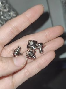 HCdailyToolsMix M3 M3.5 M4 M5 Nickel Plated Carbon Steel Terminal Block Screw With Square Washer Pan Head Sems Screws