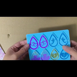 Holographical Earwear Mold Ear Pendant Molds Love Themed Ear Rings Mold d Silicone Molds for Fashion Enthusiasts