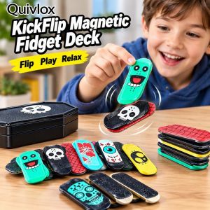 3D Printed Magnetic Mini Fingerboard Kickflip Fidget Deck Stress Relief Toy For Kids Adults Portable Home Play