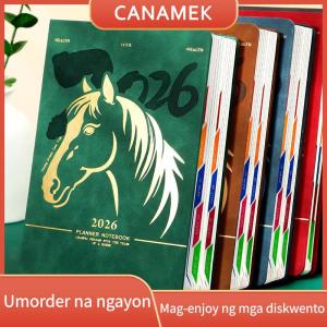 CANAMEK 2026 Year Of The Horse A5 Planner Notebook Portable Monthly Calendar Diary Schedule Office School Supplies Student Stationery
