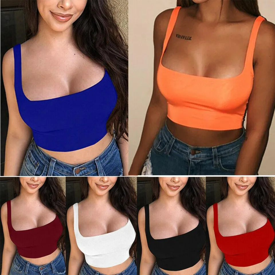 Womens Sexy Crop Top Bustier Tube Tank Tops Bra Ladies Cami Vest