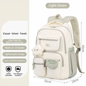 Balo học sinh nữ đi học cấp 2 3 màu pastel cute vải cao cấp chống nước đệm lưng chống gù 0963/02