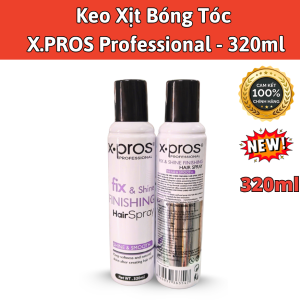 Xịt bóng tóc XPROS 320ml .Xịt dưỡng chất giữ màu nhuộm tóc giúp bóng tóc bố sung độ ẩm cho tóc suôn mượt