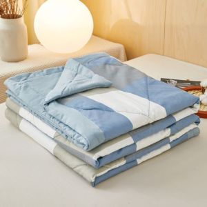 Abraca Dabra Premium Wash Cotton Summer Quilt Soft Japanese Lattice Series Thin Blanket - Single/Queen/King