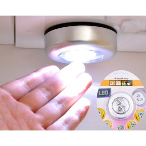 Lampu Tempel Klik 3mata LED Lampu Tempel Sentuh Lampu Emergency Baterai Lampu Baca Kamar/LAMPU TEMPEL 3 LED / LAMPU TEMPEL LEMARI