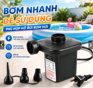 Bơm Điện 2 Chiều Mini Đa Năng Bơm Hút Nhanh Cho Bể Bơi Phao Ghế Hơi Nệm Hơi Công Suất Mạnh