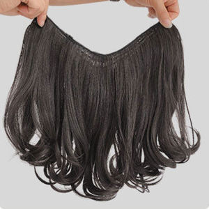 25/35/45cm Hair Extension Human Hair Washable Long Female Long Curly Hair Big Wave Net Red Cute  Seamless U-shaped Long Hair Straight Natural Hair Extension Invisible Wig Piece