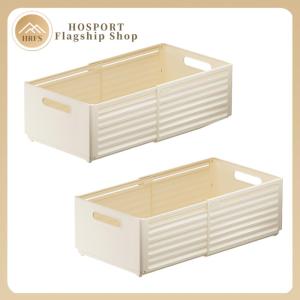 Space-Saving Expandable Storage Box with Handles for Bedroom and Office Storage Durable Plastic Material