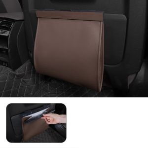 YOCKY Waterproof Car Garbage Bag Leather Storage Pocket Seat Hanging Trash Can Creative Space Saving ic Adsorption Storage Bag Car Interior Supplies