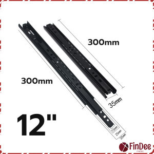 FinDee รางลิ้นชัก 1คู่ รางลิ้นชักลูกปืน ขนาด 12/14นิ้ว รางลิ้นชัก รางลูกปืน รางเลื่อนลิ้นชัก drawer slide