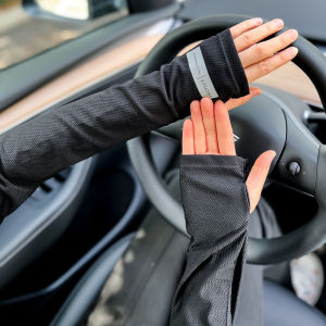 2024 New Sunscreen Ice Sleeves for Women Summer Outdoor Sunscreen UV Sleeve Covers Arm Protection Gloves Sunscreen Driving Ice Sleeves