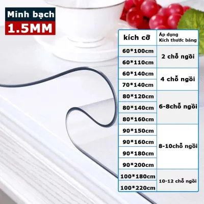 【Mẫu mã mới nhất 2025 】Tấm Trải Bàn PVC Trong Suốt Thiết kế chống trượt ổn định và không bị dịch chuyển