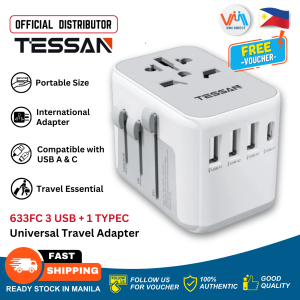 TESSAN 633FC 633UC Universal Travel Adapter International Plug Adaptor with 2 USB C Wall Charger 2 USB A Ports Worldwide Power Outlet Travel Essentials for US to European EU UK AUS Type CG AI All in One Worldwide Wall Charger Adaptor Power Outlet VMI