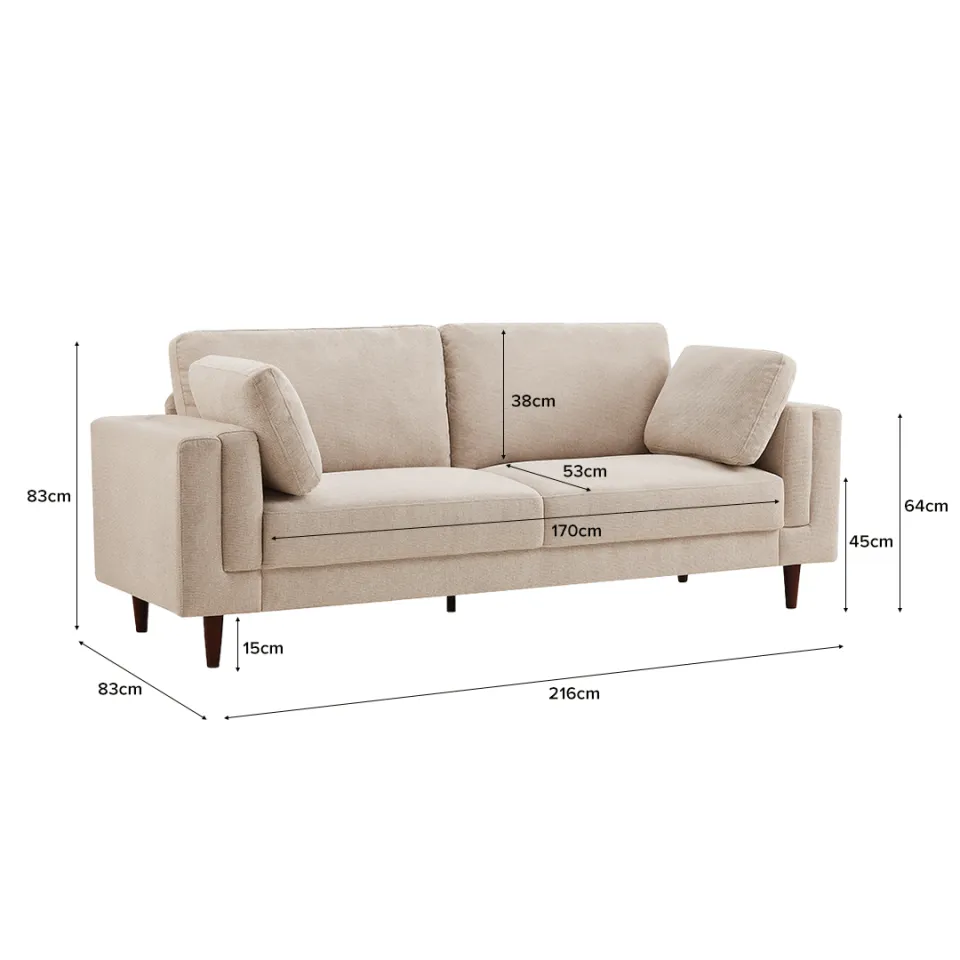 JIJI SG) NERA Seater Sofa (On-site-Assemby) Sofa Living Room