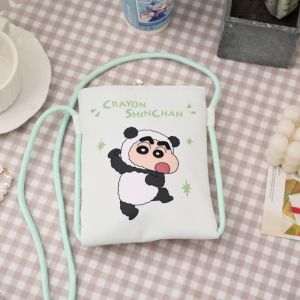 XSDDSF      ผ้าใบแคนวาส กระเป๋าใส่เหรียญเครยอนชินจัง การ์ตูนลายการ์ตูน อะนิเมะ กระเป๋าลิปสติกแบบพกพา แฟชั่นสำหรับผู้หญิง ครอสบอดี้ กระเป๋าใส่โทรศัพท์มือถือคาวาอี้ สาวๆ