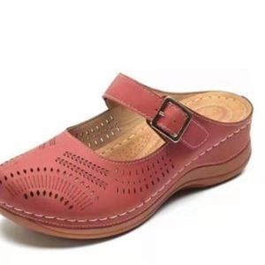 [Free Shipping] Summer Large-Size Retro Wedge Heel WomenS Hollow Breathable Sandals With High Heels