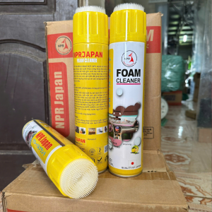 Chai Xịt Bọt Đa Năng Vệ Sinh Ghế Da Nội Thất Ô Tô Foam Cleaner Màu Vàng 650ml camel