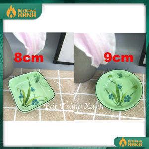 Bát gà cúng Bát Tràng - Bát bày gà men kem vẽ tay hoa đào đỏ sứ nung khử cao cấp - Bát thuyền đựng gà lễ lᴏại 1