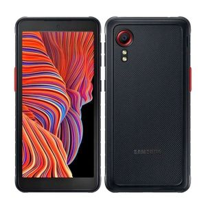 Samsung Galaxy Xcover 5 G525F Dual SIM Unlocked Octa-core 4GB RAM 64GB ROM 4G LTE 16MP Android Smartphone rugged design with textured back and red accent buttons