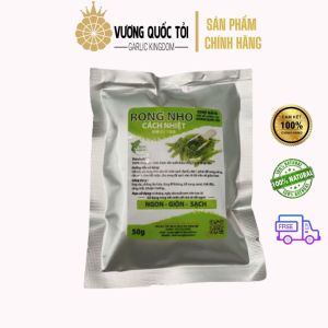 Rong Nho Tách Nước Cách Nhiệt - Vương Quốc Tỏi - 100% organic  Nở ra 3 lần rong tươi Thực phẩm cho sức khoẻ công nghệ tách nước Nhật Bản