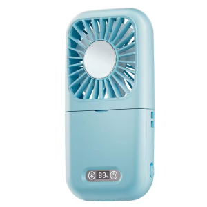 Portable Handheld Mini Fan USB Rechargeable 7200RPM Foldable Cooling Fan with LED Display 2-in-1 Phone Stand Travel Summer Fan