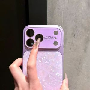 Change in Second i17 Series Conch Shell Pattern Phone Case For iPhone 17 16 15 14 13 Pro Max Seashell Large Window Protect Cover