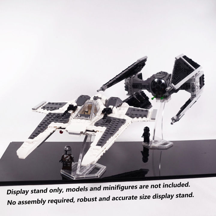 Display Stand for LEGO 75348 Mandalorian fighter VS TIE, two Acrylic ...
