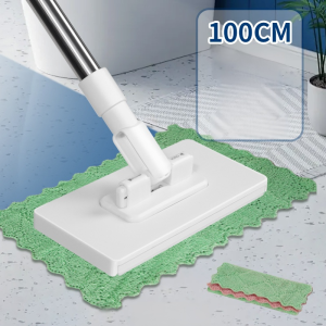 Wet Dry Cleaning Mop  360 ° Rotary Head Mop Dual-Use Microfiber Mop Cloth Household Dust-Proof Cleaner 一键拆卸自动夹拖把