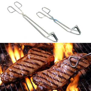 Stainless Steel Tongs Kitchen Utensil Buffet Cooking Tool Anti Heat Bread Clip Pastry Clamp for Desserts Salads BBQ