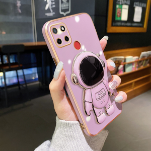 Casing Ponsel untuk Realme C12 C11 2020 C15 C25 C25s Narzo 20 30A 50A Case ponsel HP pelapisan pola softcase ruang angkasa casing penutup pelindung penuh silikon kesing Phone Stands