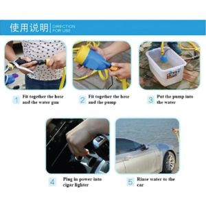 12V High Pressure Car Gun Washer Electric Pump Sprayer 10m Expandable Hose / Hos Paip Air