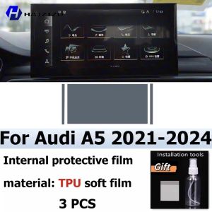 dncnf For Audi A5 2021-2024 Automotive interior center console protection sticker LCD display matte TPU film refit PPF 5B8Q6