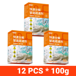 Powerful Pipe Unclogging Agent Sink Drain Pipes Cleaner Clog Remover Dissolves Grease/Hair/Oils Dredging Agent Hair Filter 管道疏通剂