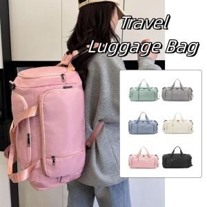 LIUJIR Oxford Cloth Travel Luggage Bag Solid Color Multifunctional Sports Fitness Bag Fashion Handheld Duffle Bag Gym